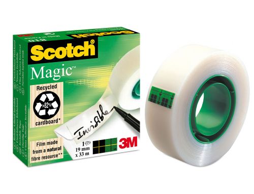 Fita adesiva scotch invisivel 33 mt x 19 mm pack 6 rolos , Scotch , 29416 , 3134375231596